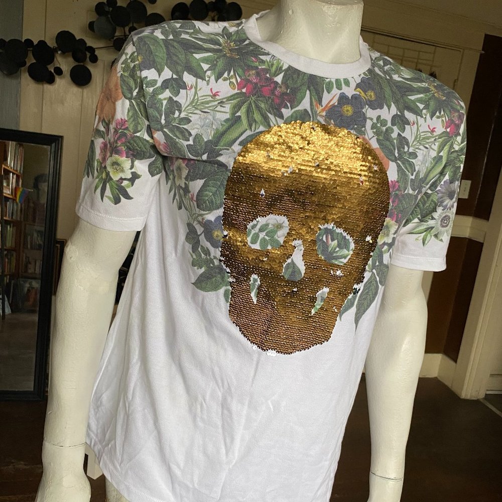ZARA skull and sequins